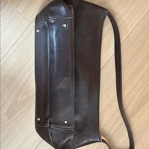 Sophisticated Dark Brown Men's Leather Bag